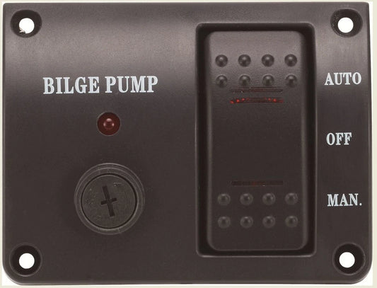Bilge Pump Switch Panel Auto/Off/Manual Rocker Switch 12V for Marine Applications