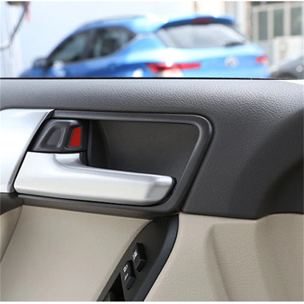4 x ABS Silver Interior Door Handle Covers for Toyota Land Cruiser Prado (2010-2018)