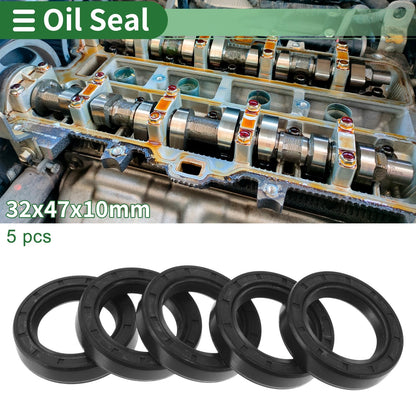 Oil Seal / 32x47x10mm / NBR Rubber Rotary Shaft Seal 5 Pcs