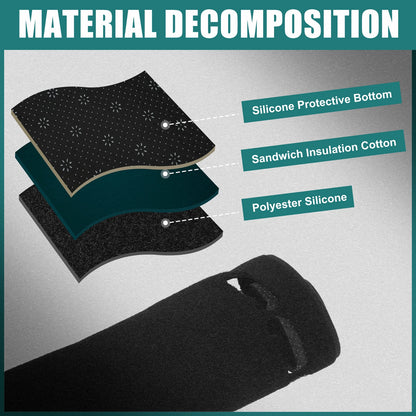 Black Dashboard Cover Mat Protector for TOYOTA Hilux (2017-2023)