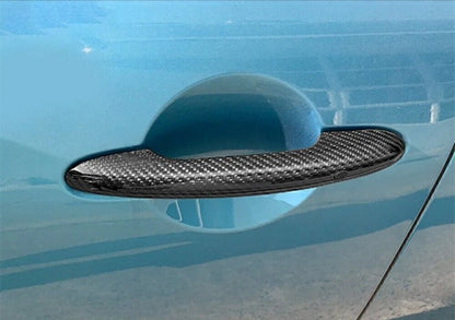 Door Handle Covers for 2014-2020 MINI Cooper F55 F60 Black Carbon Fiber