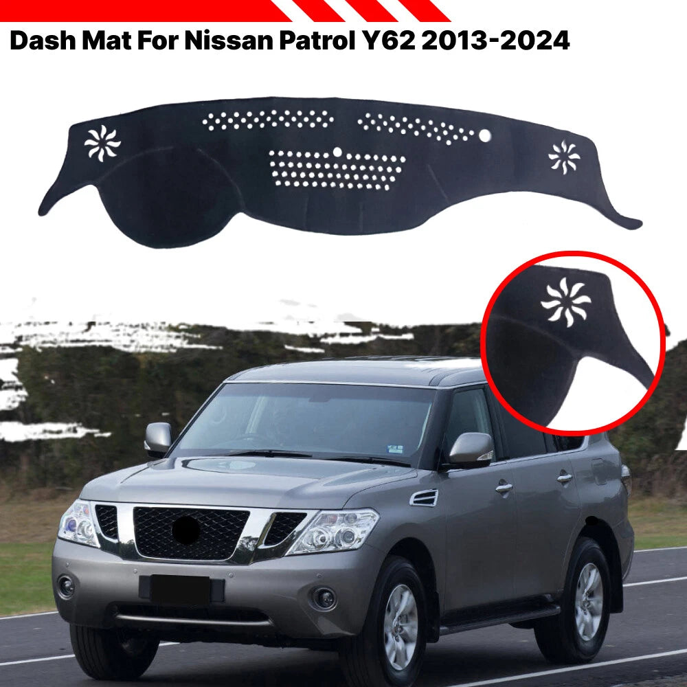 Non-Slip Dash Mat Cover for Nissan Patrol Y62 (2013–2024)