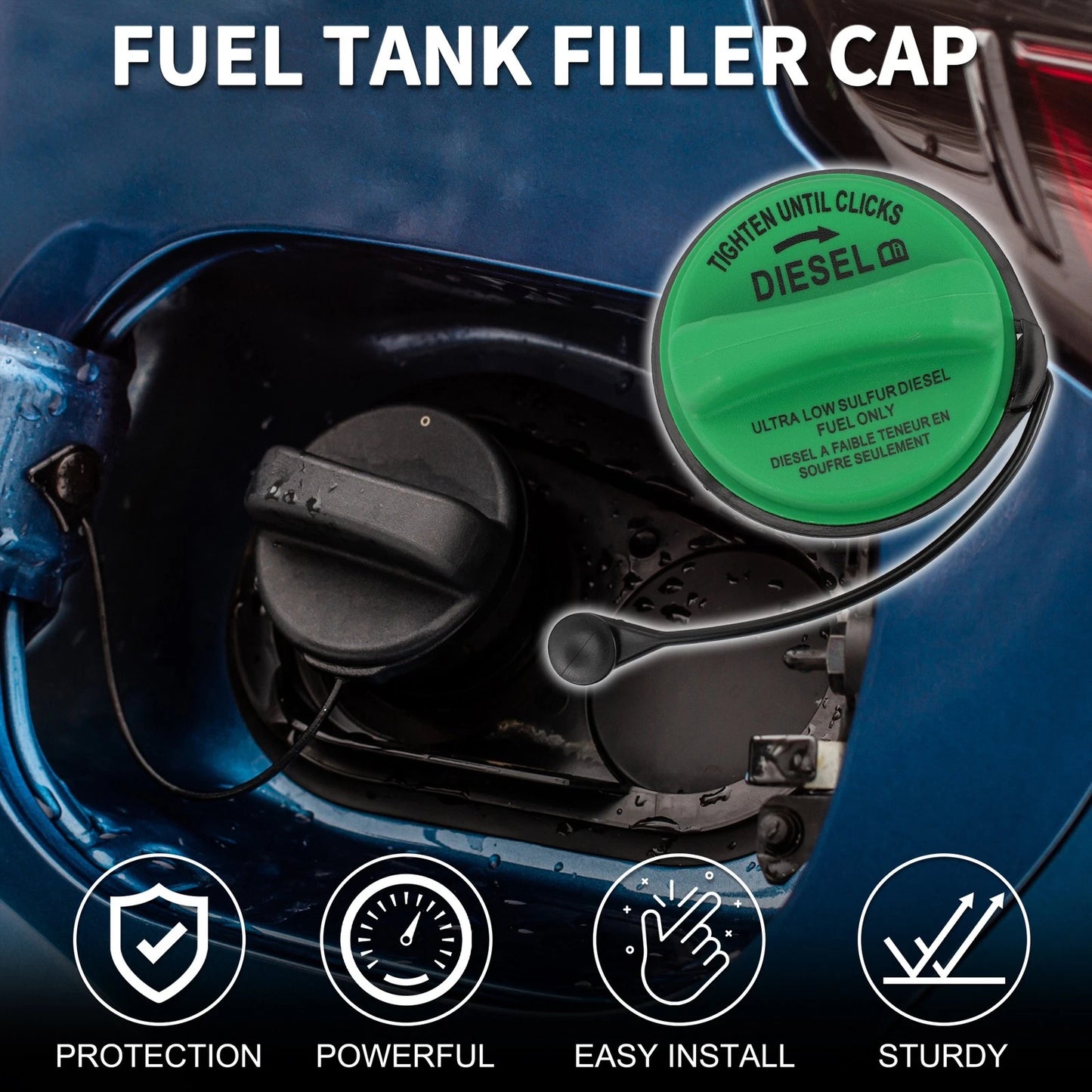 Gas Fuel Filler Cap for Ford F-250/F-350 Super Duty (2008-2010)