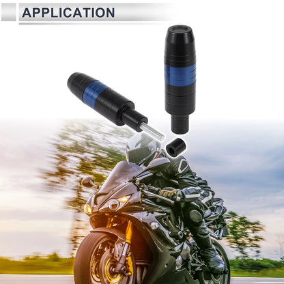 8mm Aluminum Alloy Motorcycle Slider Frame 2 Pcs Blue for Make Model