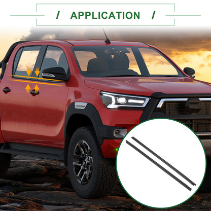 2 x Front Left & Right Weatherstrip Window Seals for Toyota Hilux Vigo (2005-2014)