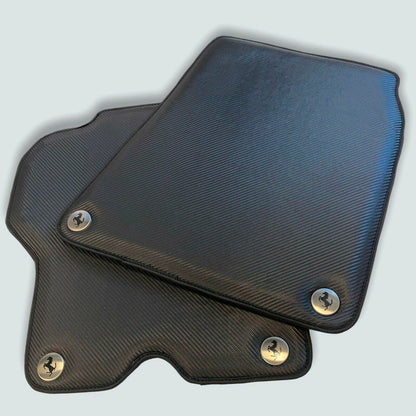 Carbon Fiber Leather Floor Mats for Ferrari California Convertible (2008-2014)