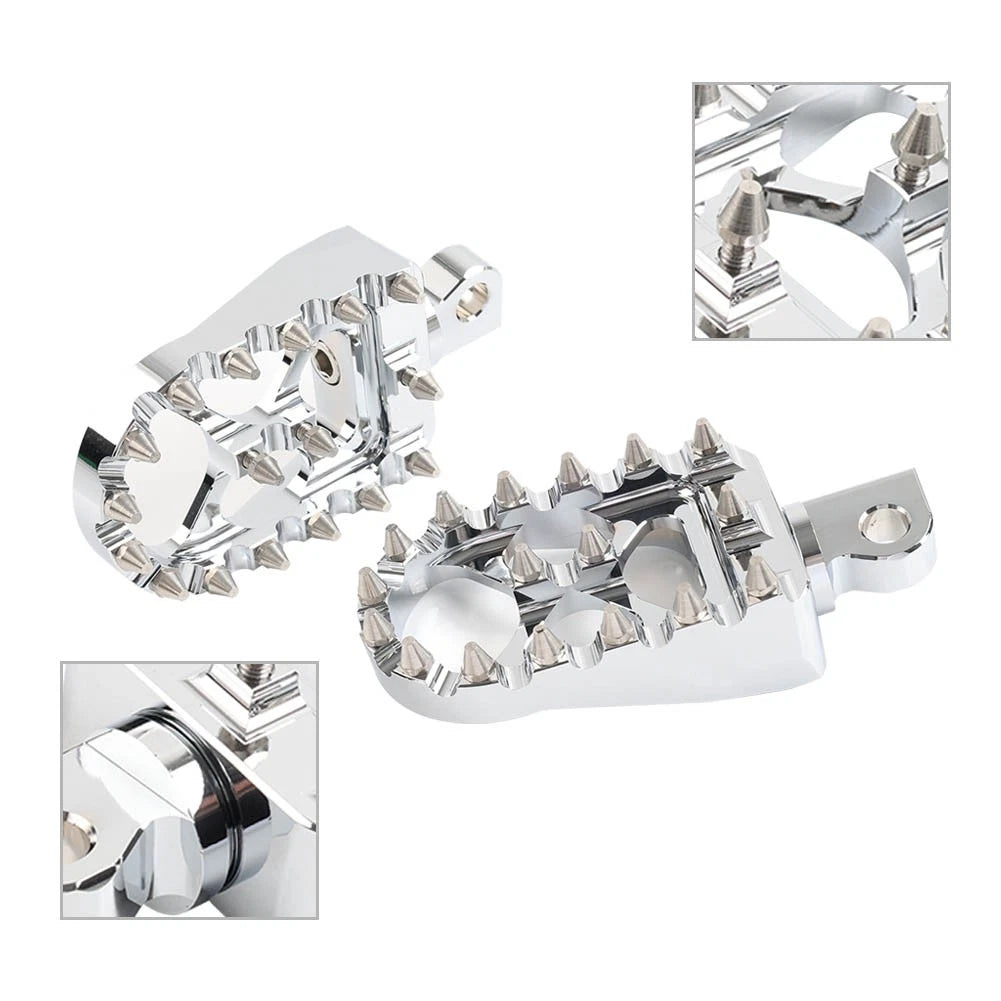 Wide Fat Foot Pegs MX Style for Harley Dyna Sportster Fatboy