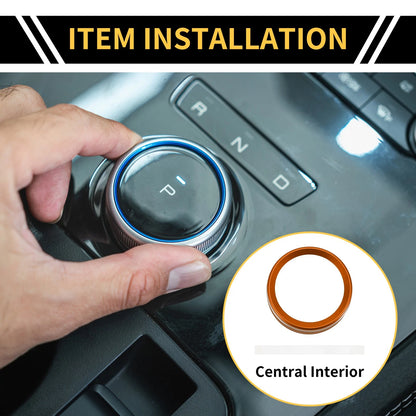 Gear Shift Control Knob Cover Ring for Ford Maverick (2022) - Orange 1 x