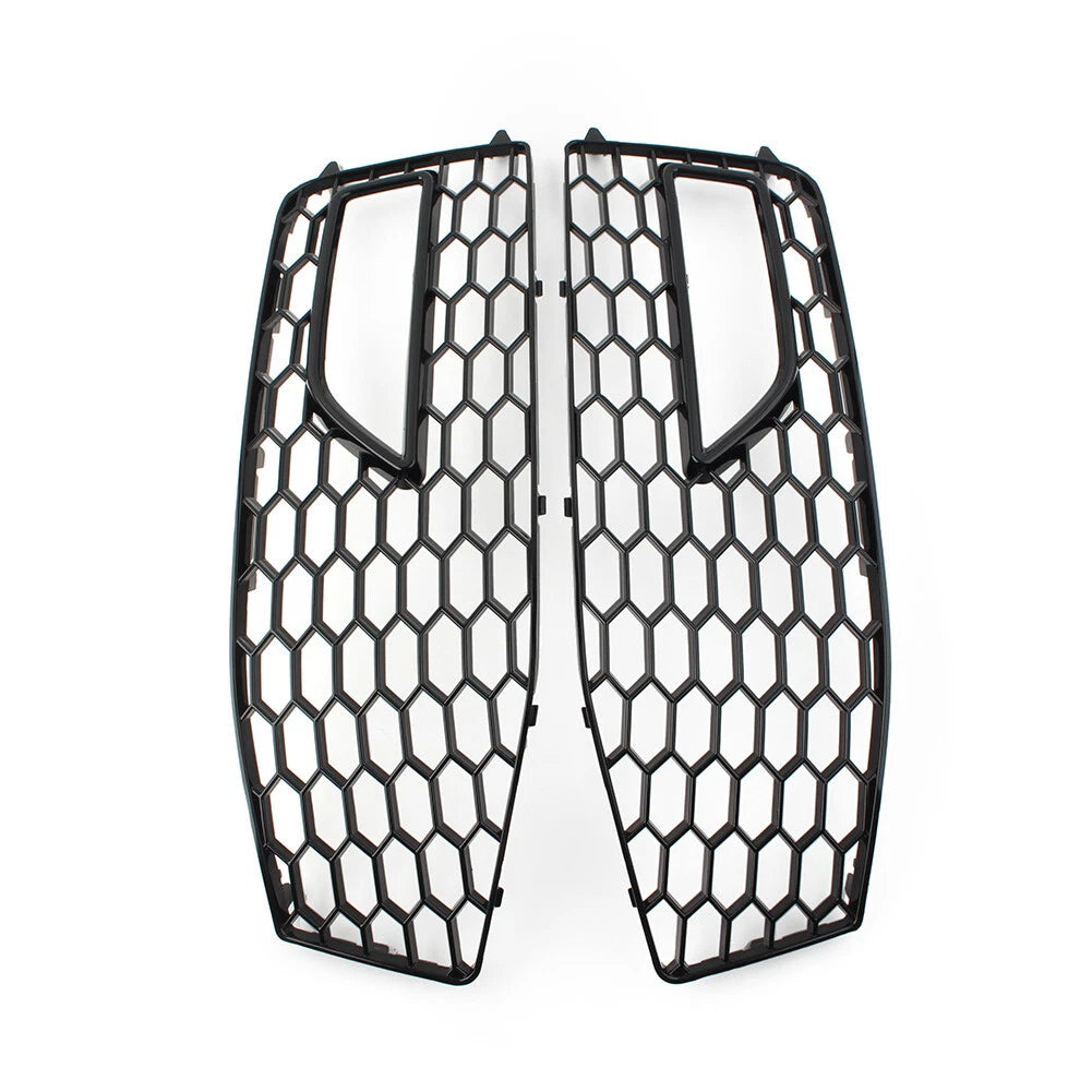 Honeycomb Front Bumper Fog Light Grille Covers for Audi A4 B8.5 (2013-2016)