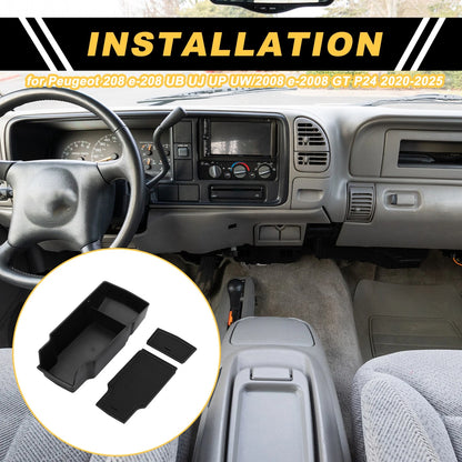 Center Console Armrest Organizer Tray for Peugeot 208 (2019-2023)