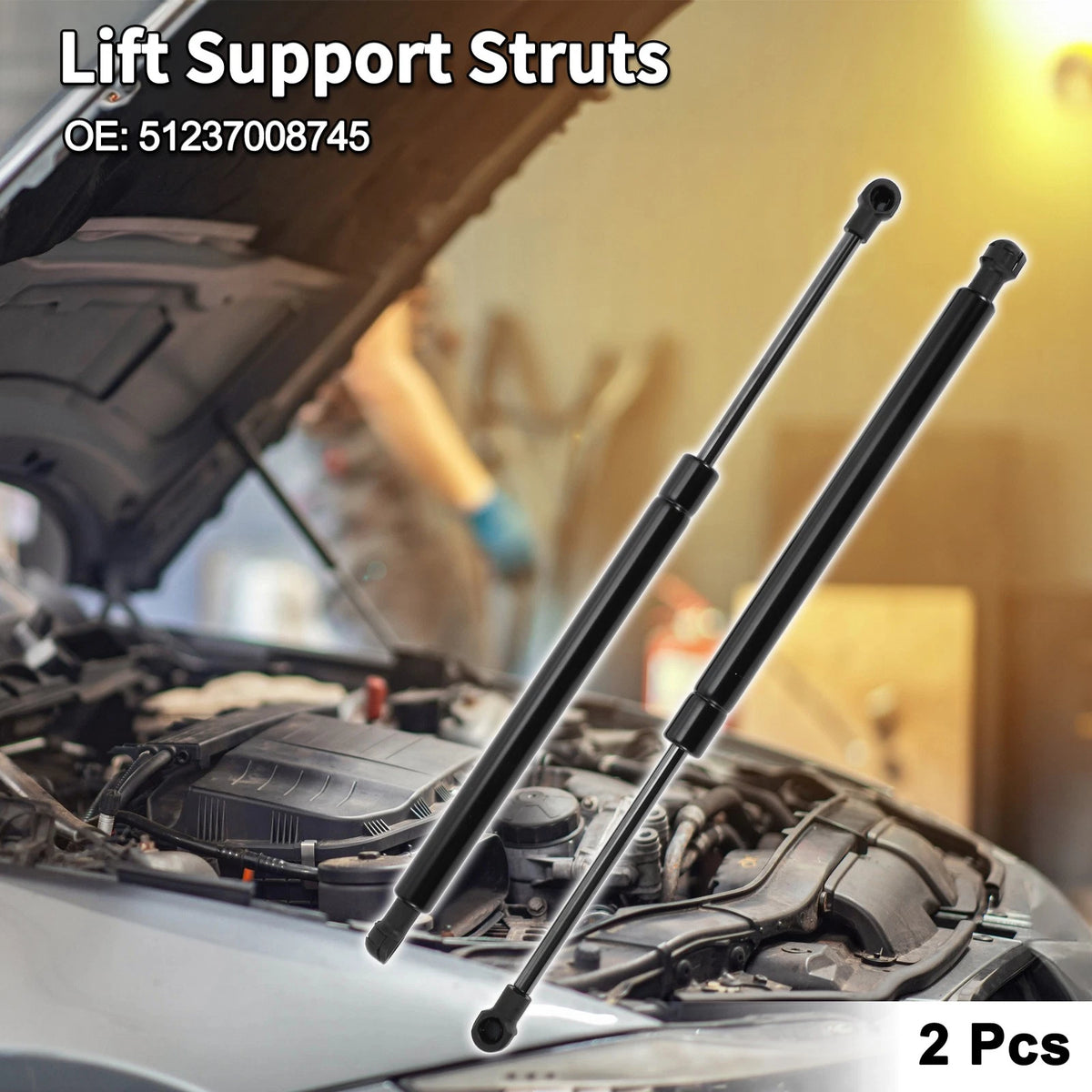 Front Hood Lift Supports Struts for BMW 525i/530i (2004 - 2007)