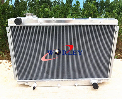 Aluminum Radiator + Black Hose for Toyota Landcruiser HZJ80 HDJ80 (90-98)