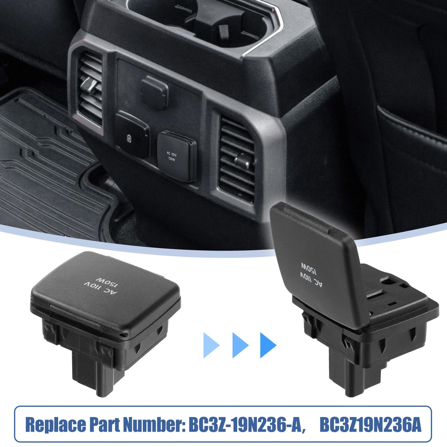 110V Power Outlet Plug for Ford (2015-2023)