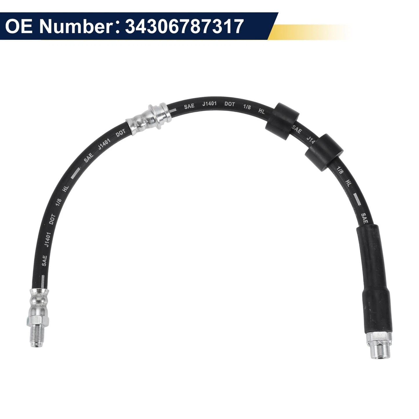 Front Brake Hose for BMW X1 2016-2019 Hydraulic Hose 2 x 34306787317
