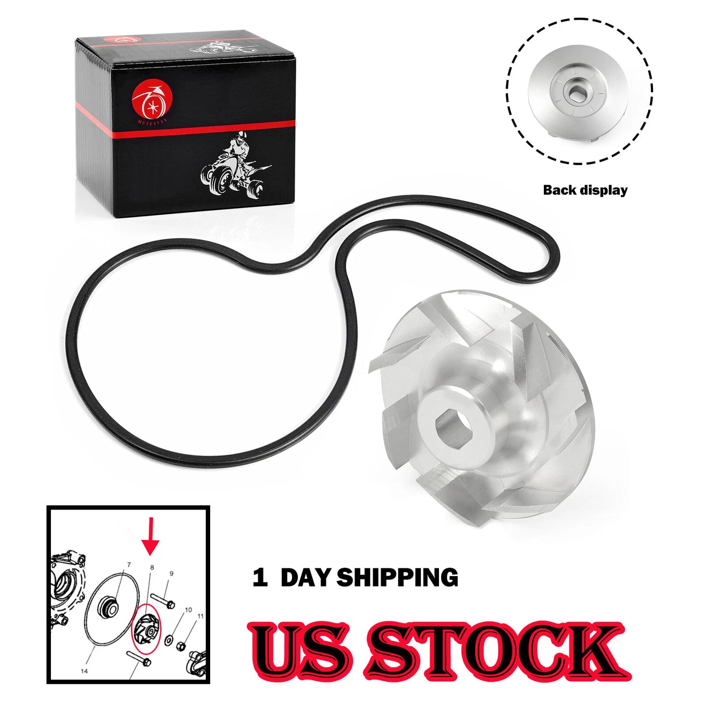 Water Pump Rebuild Kit Gasket Impeller for Polaris Sportsman 700 (2003–2008)