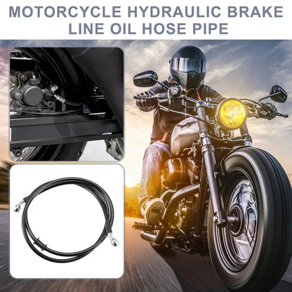 Length 10mm ID Motorcycle Hydraulic Brake Line Oil Hose Cable Black