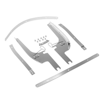Black/Chrome Windshield Bracket Mount for Harley Touring Road King (1994-2025)