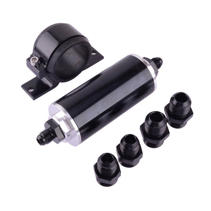 Inline Fuel Filter Adapter 6AN 8AN 10AN with 50MM Mount Bracket for Universal