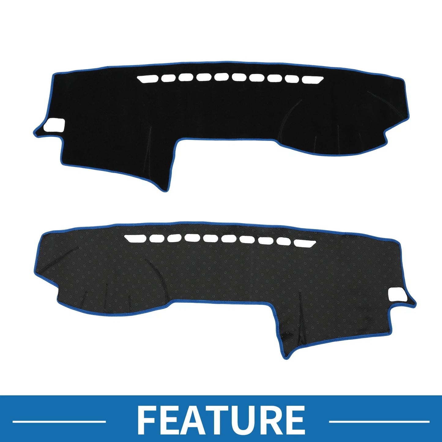 Dashboard Cover Mat for Toyota Land Cruiser Prado (2003-2009) Black Blue
