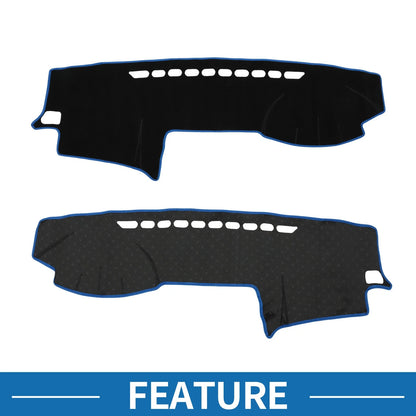 Dashboard Cover Mat for Toyota Land Cruiser Prado (2003-2009) Black Blue