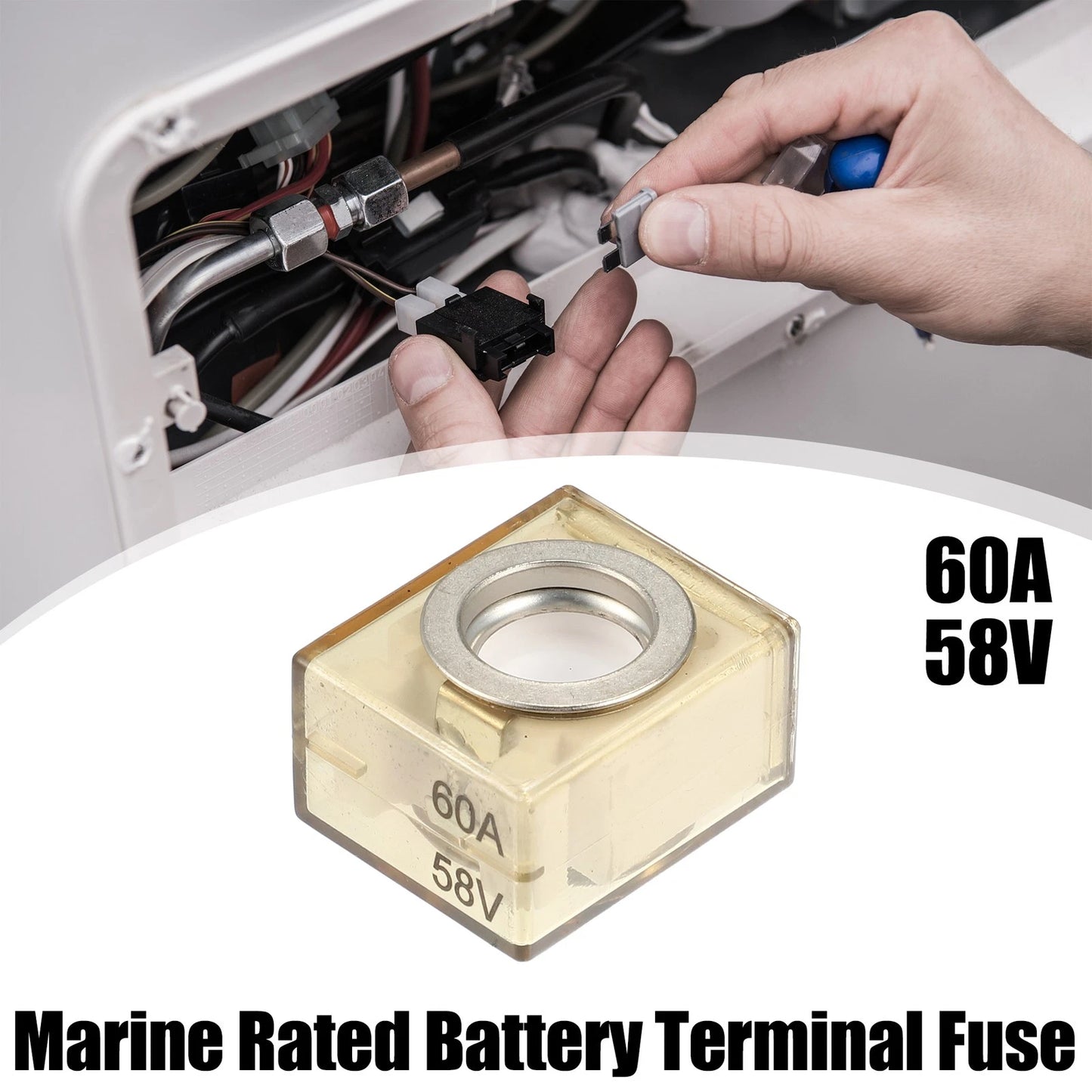 Fuse Terminal / 60A / Waterproof Marine Battery for Make Model
