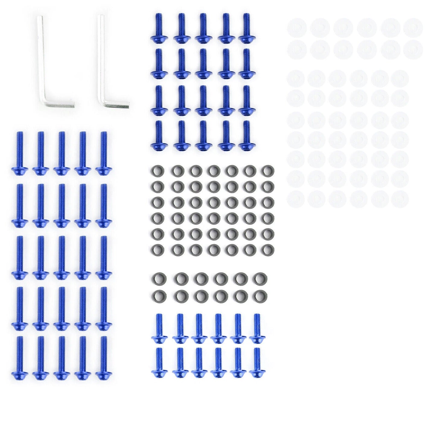 158 Piece Blue Aluminium Fairing Screw Trim Bolts Set for F2