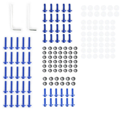 158 Piece Blue Aluminium Fairing Screw Trim Bolts Set for F2