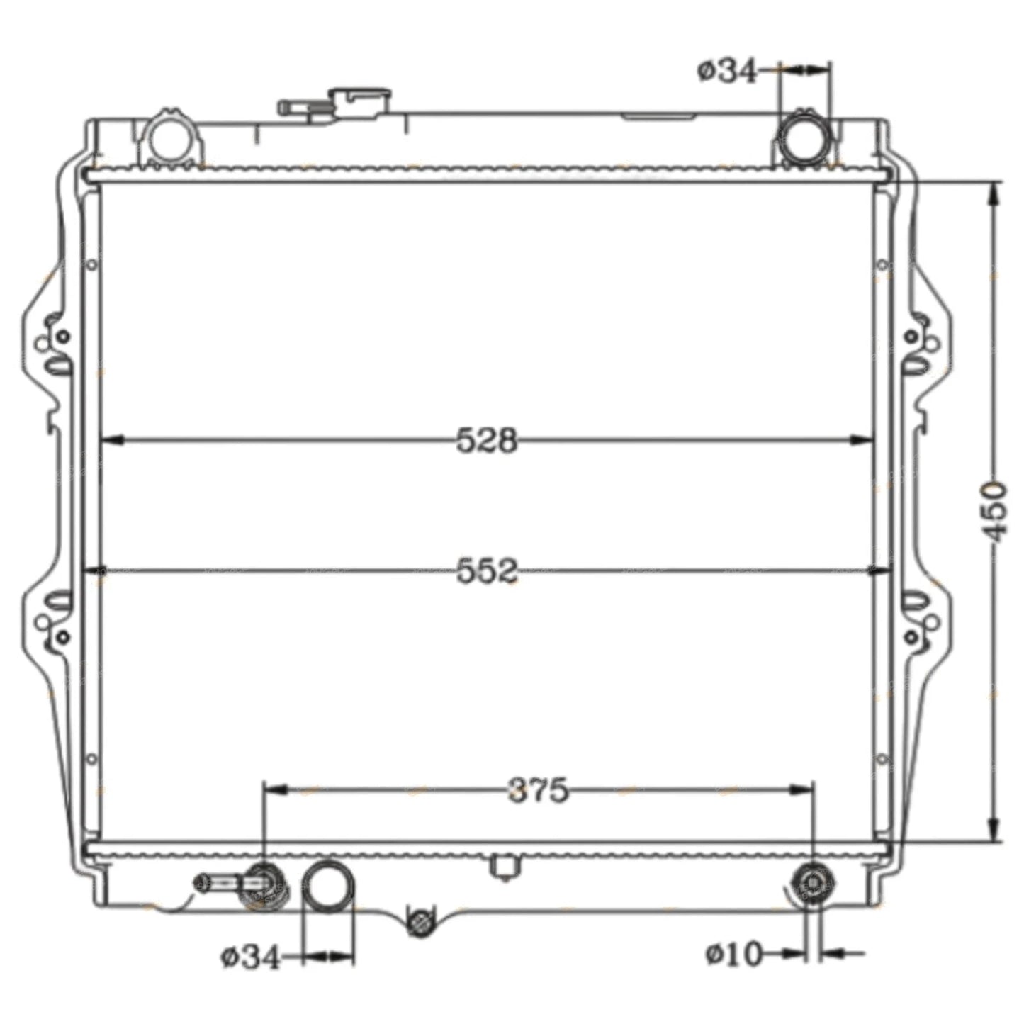 Radiator for Hilux RZN149R RZN154R 4cyl 2.7L 3RZ-FE 2694cc EFI (1997–2005)