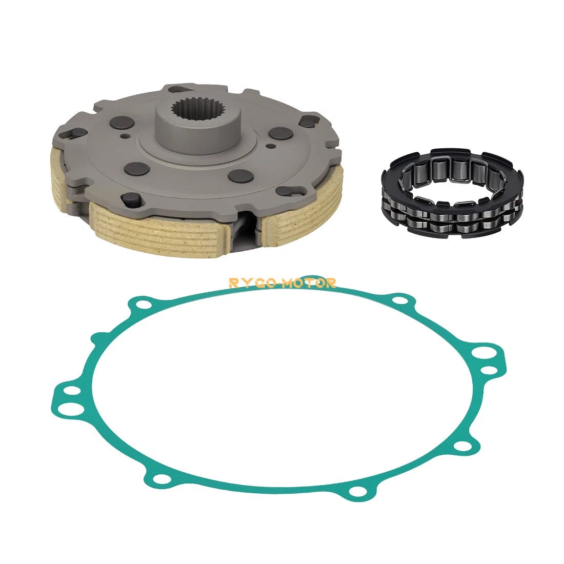 Wet Clutch Carrier & One Way Bearing & Gasket for Yamaha Kodiak Grizzly 400/450