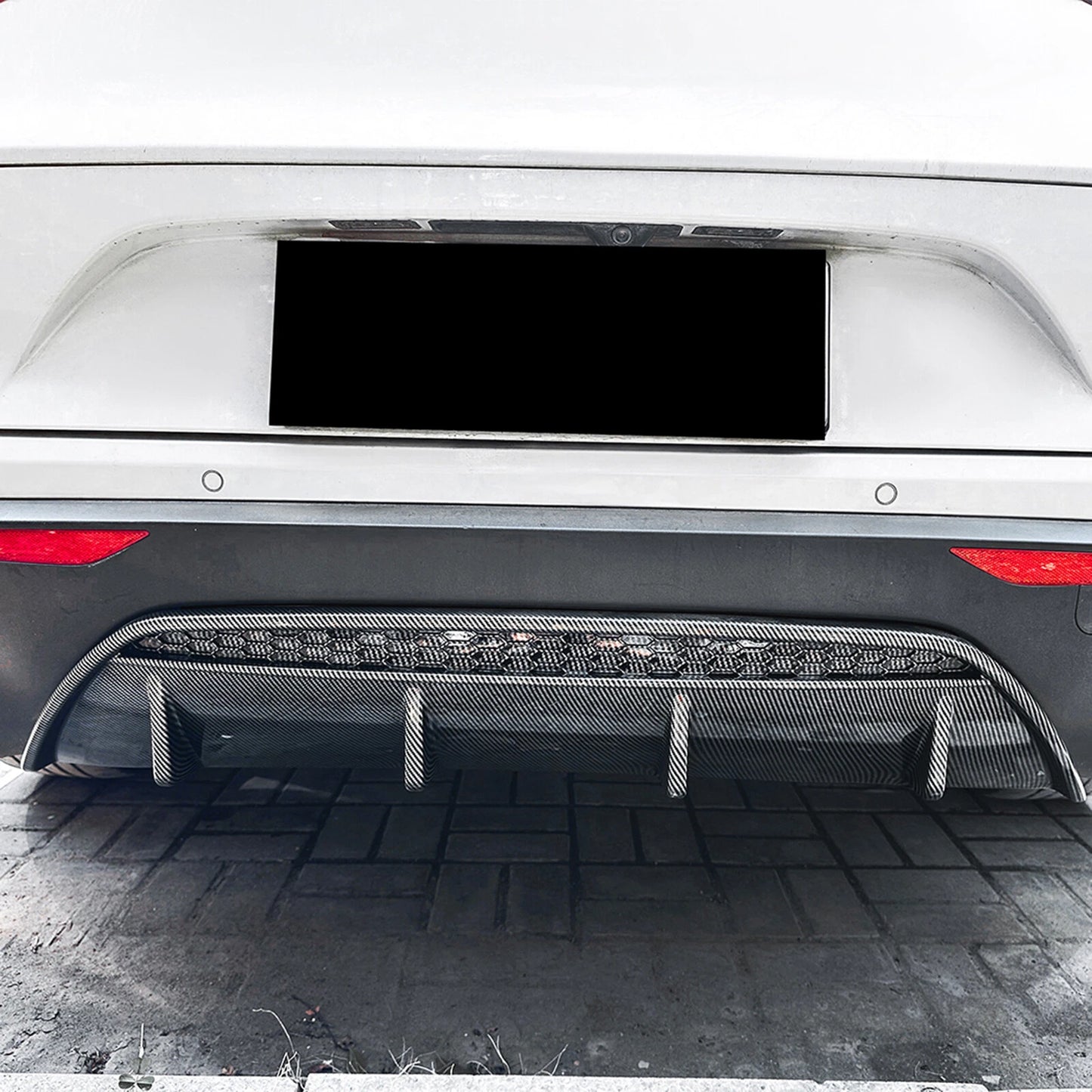 Carbon Look Rear Bumper Diffuser Lip for Alfa Romeo Stelvio (2017-2024)