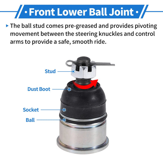 2 x Front Lower Ball Joints for Honda Accord (1990-2002)