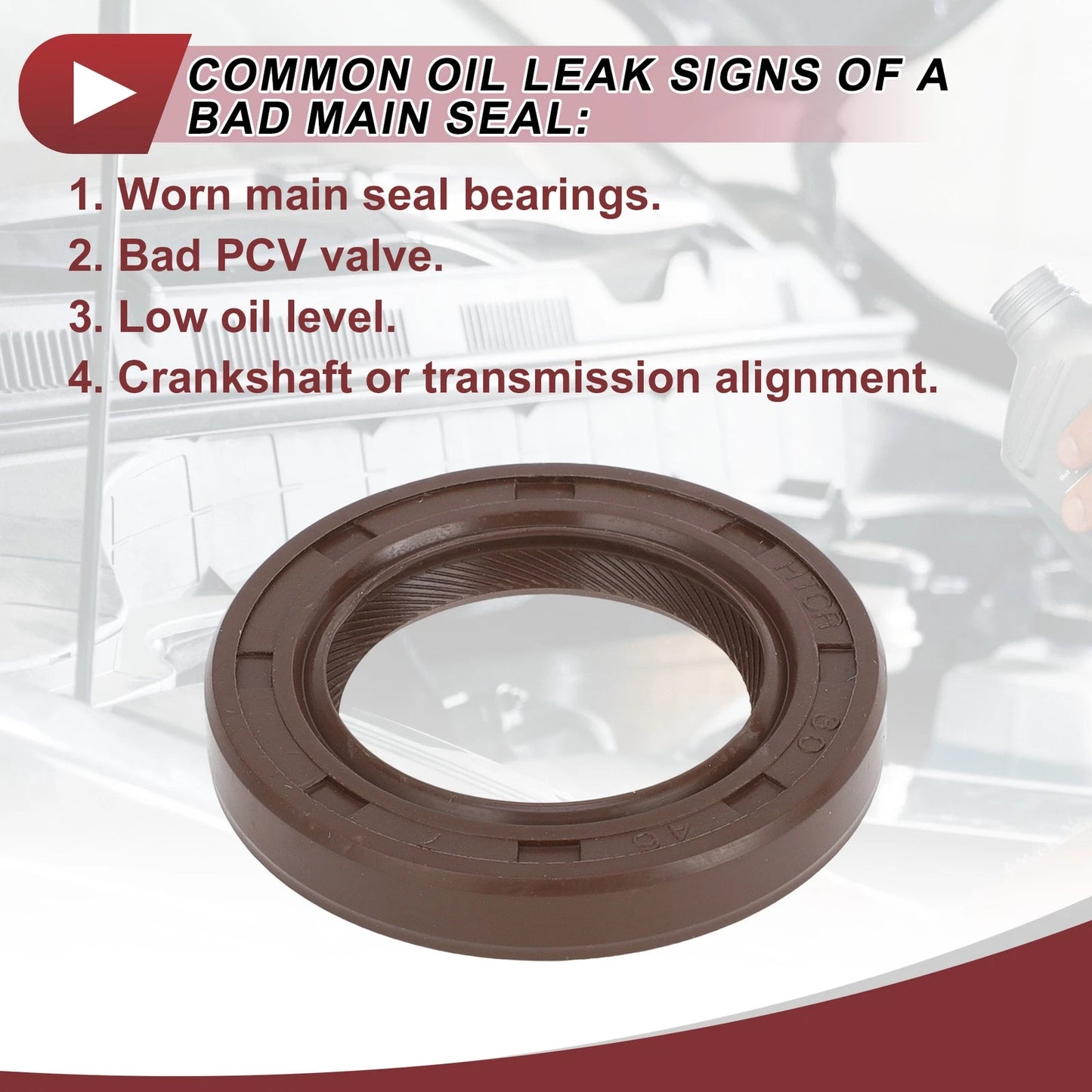 Front Crankshaft Oil Seal for Hyundai Excel Scoupe (1990-1994)