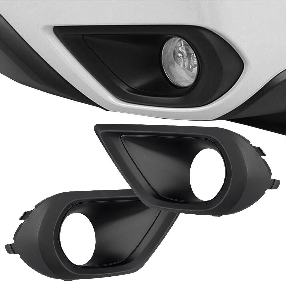 L & R Fog Light Bezel Trim Covers for Subaru Forester (2014-2016)