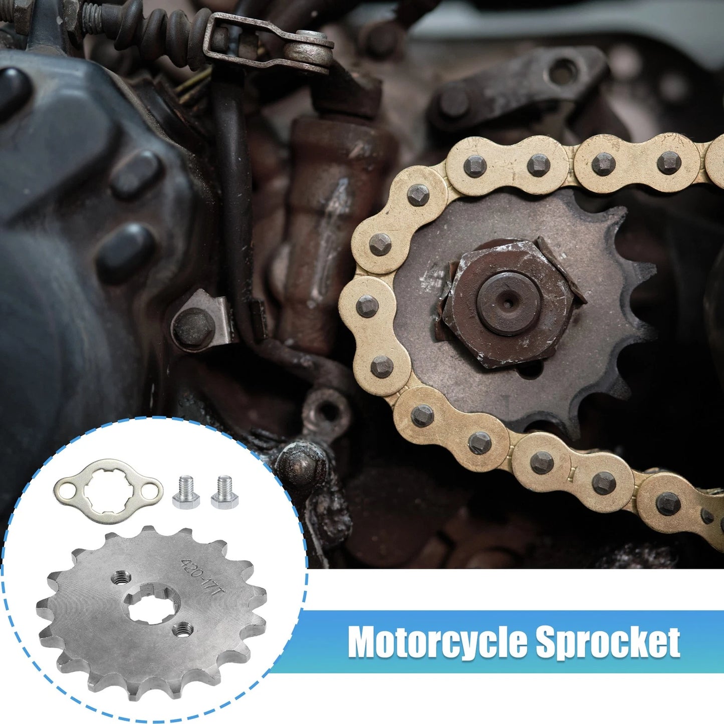 Sprocket 17T Front 17mm ID 420 Style for Dirt Pit Bike ATV