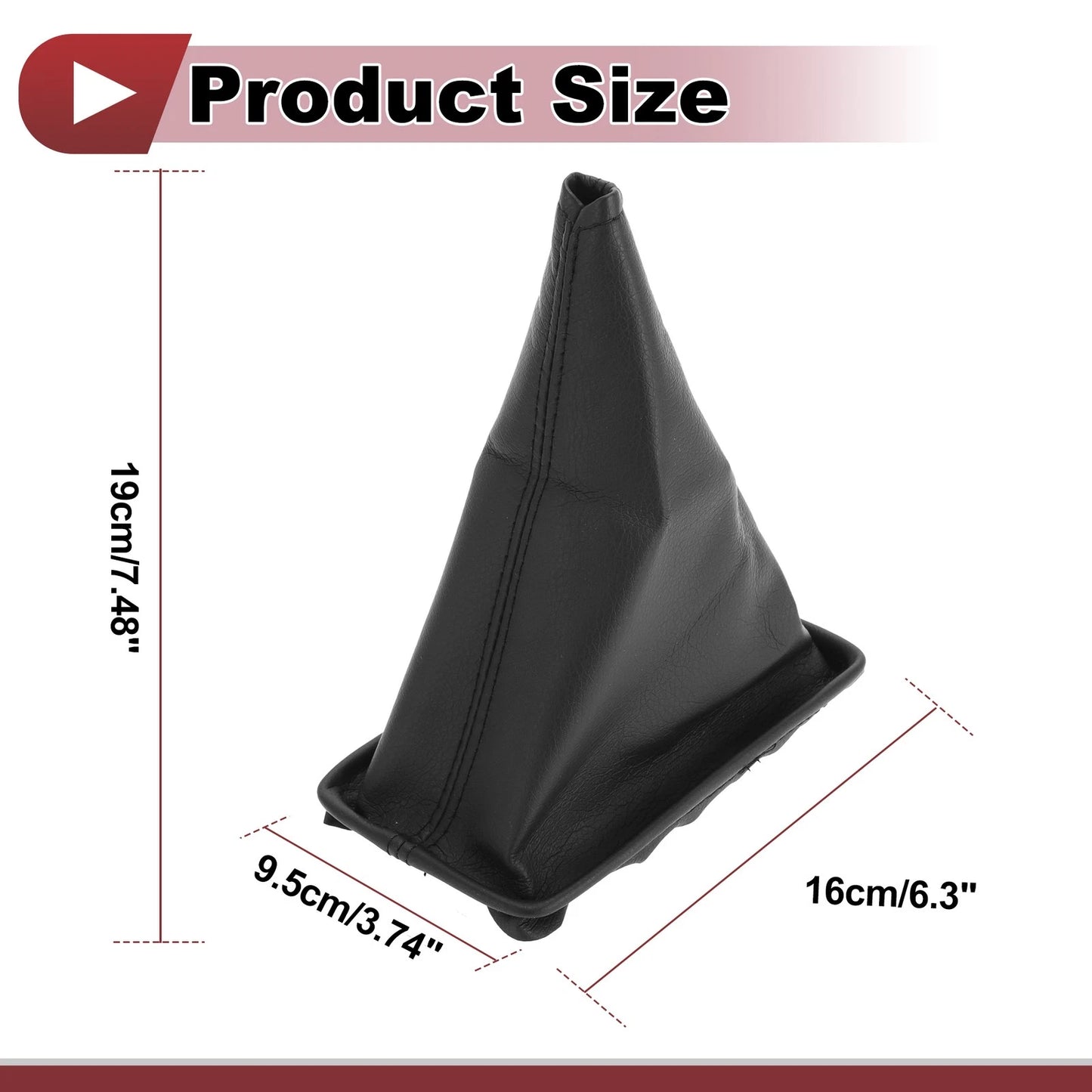 Car Gear Shift Stick Gaiter for Toyota Corolla (2001-2013) Black Faux Leather