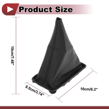 Car Gear Shift Stick Gaiter for Toyota Corolla (2001-2013) Black Faux Leather