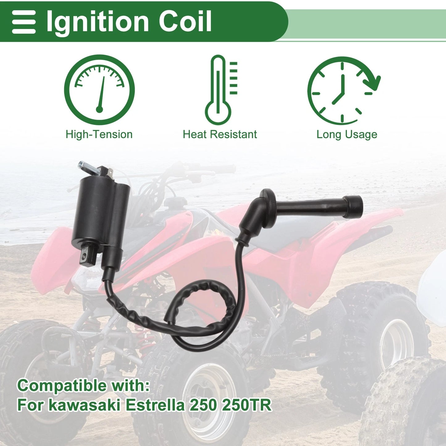 Ignition Coil ABS Metal for Kawasaki Estrella 250 250TR