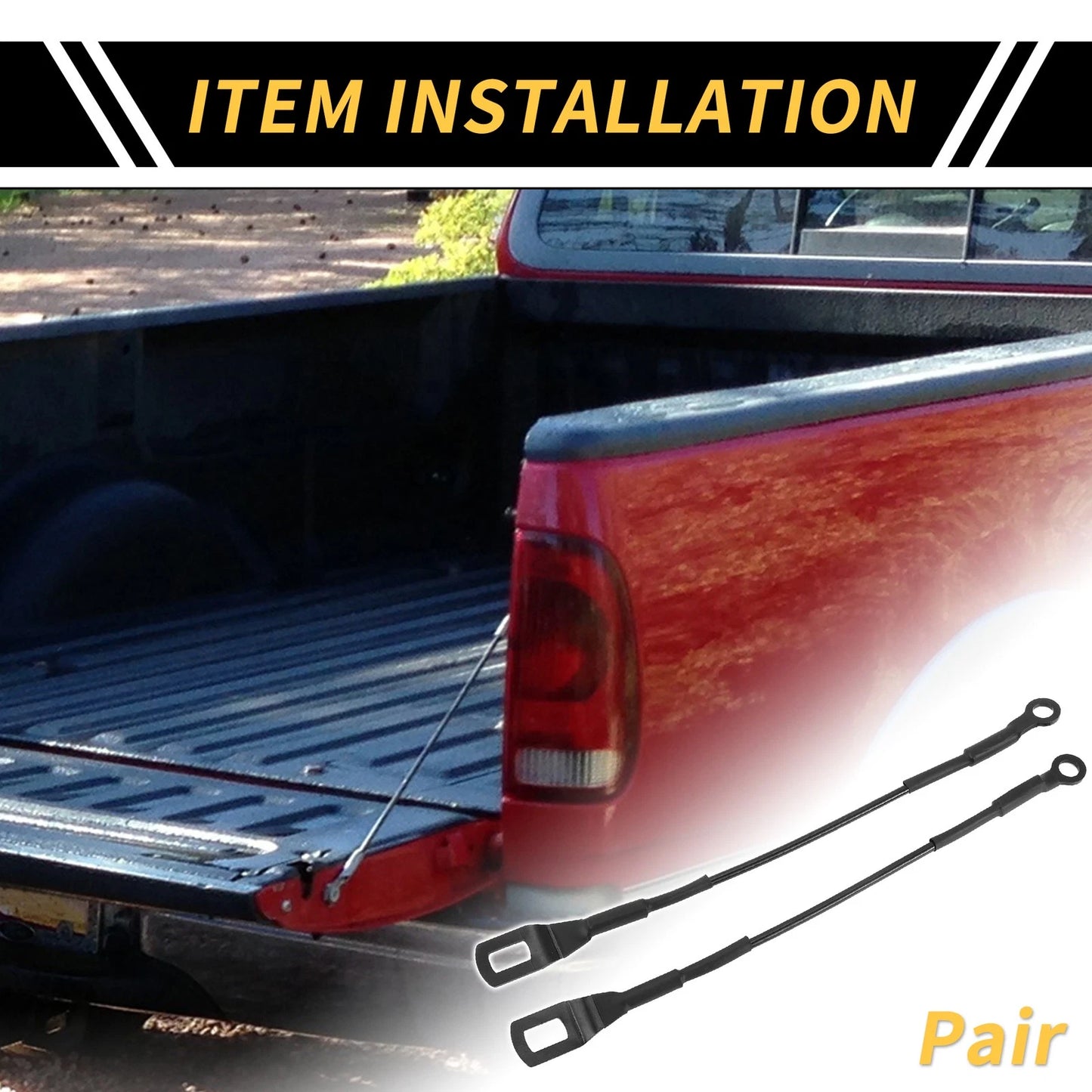 Tailgate Cables for Toyota Tacoma (2005-2023) - 1 Pair Support Cables