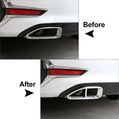 Silver Exhaust Muffler Tailpipe Cover Trim for BMW 3 Series G20 G28 (2020)