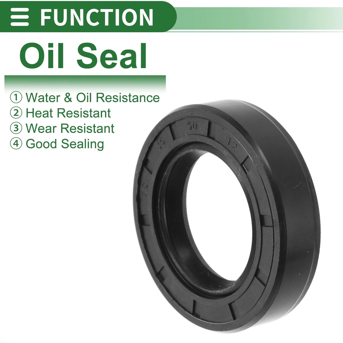 Oil Seal 30x50x12mm Seal Ring Rotary Shaft NBR Rubber 5 Pcs