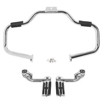 Engine Guard Crash Bar Footpegs for Harley Softail Fatboy (2000-2017)