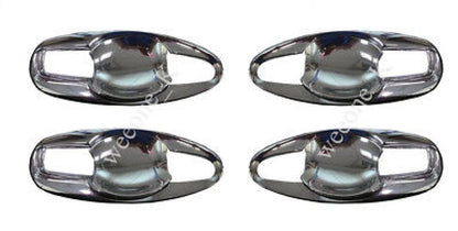 4 x Chrome Door Handle Bowl Trim for Nissan Navara Frontier (2014-2016)