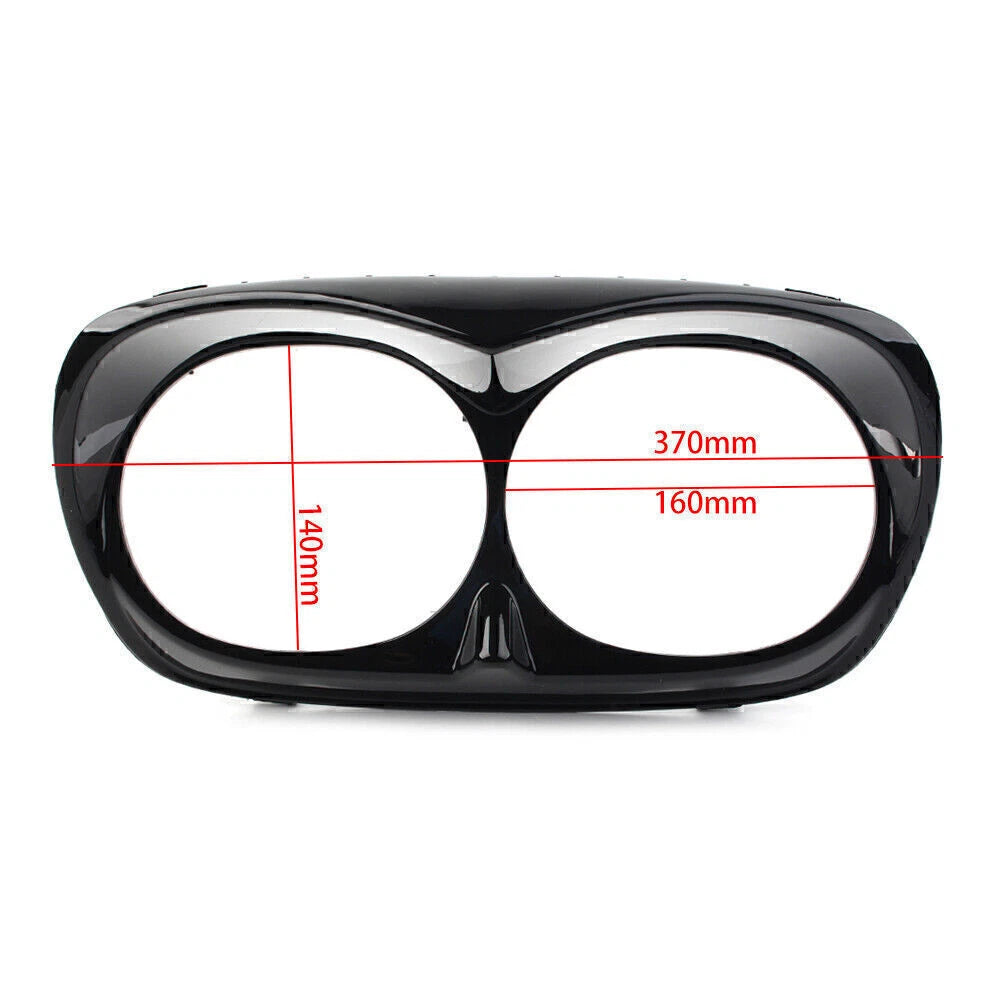 Black Headlight Bezel Cover for Harley Road Glide FLT (1998-2013)