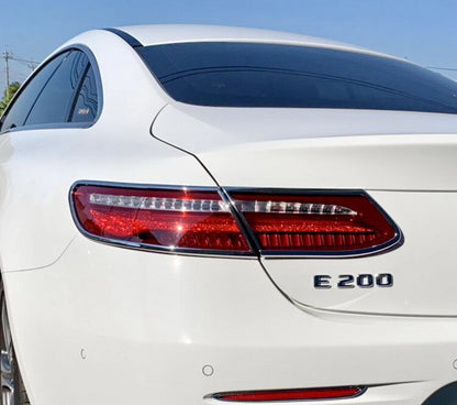 Chrome Taillights Trim Bezel Rim for Mercedes Benz E-Class C238 (2017-2020)