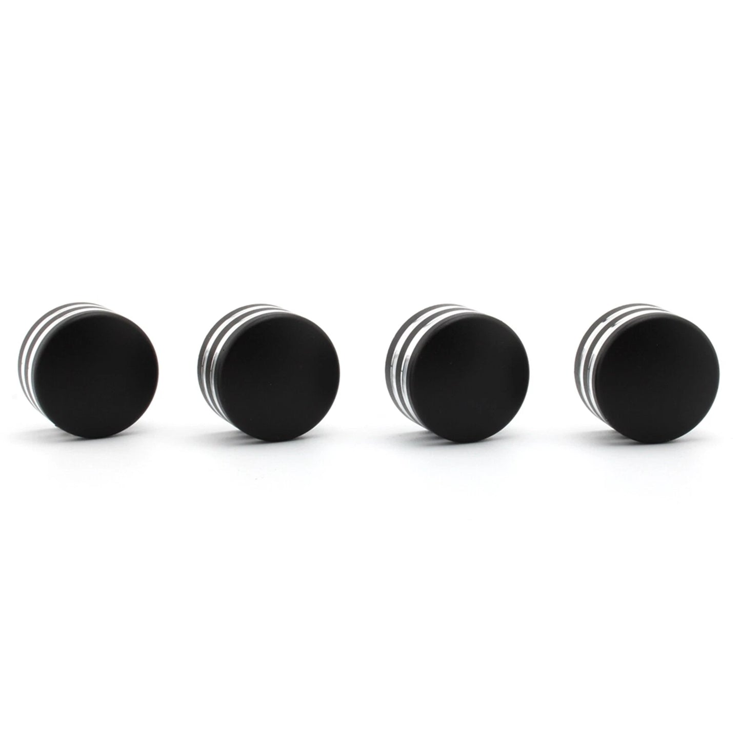 4 x Black White Engine Head Bolt Cover Nuts for Triumph Bonneville