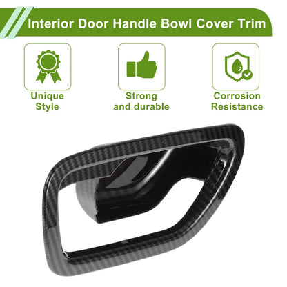 Carbon Fiber Black Interior Door Handle Bowl Cover for Honda HR-V (2023-2025)