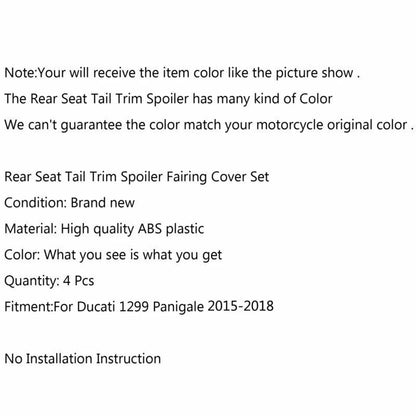 Rear tail panel cover set for Ducati Panigale (2012-2023)
