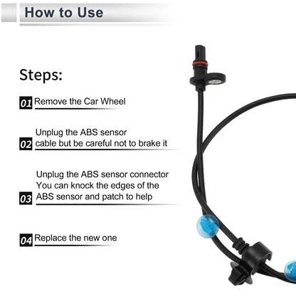 ABS Wheel Speed Sensor for Acura RDX Rear Left