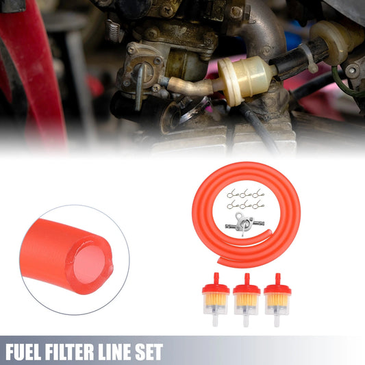 Set Fuel Line Filters for CRF50 70 90 150cc Moped Red