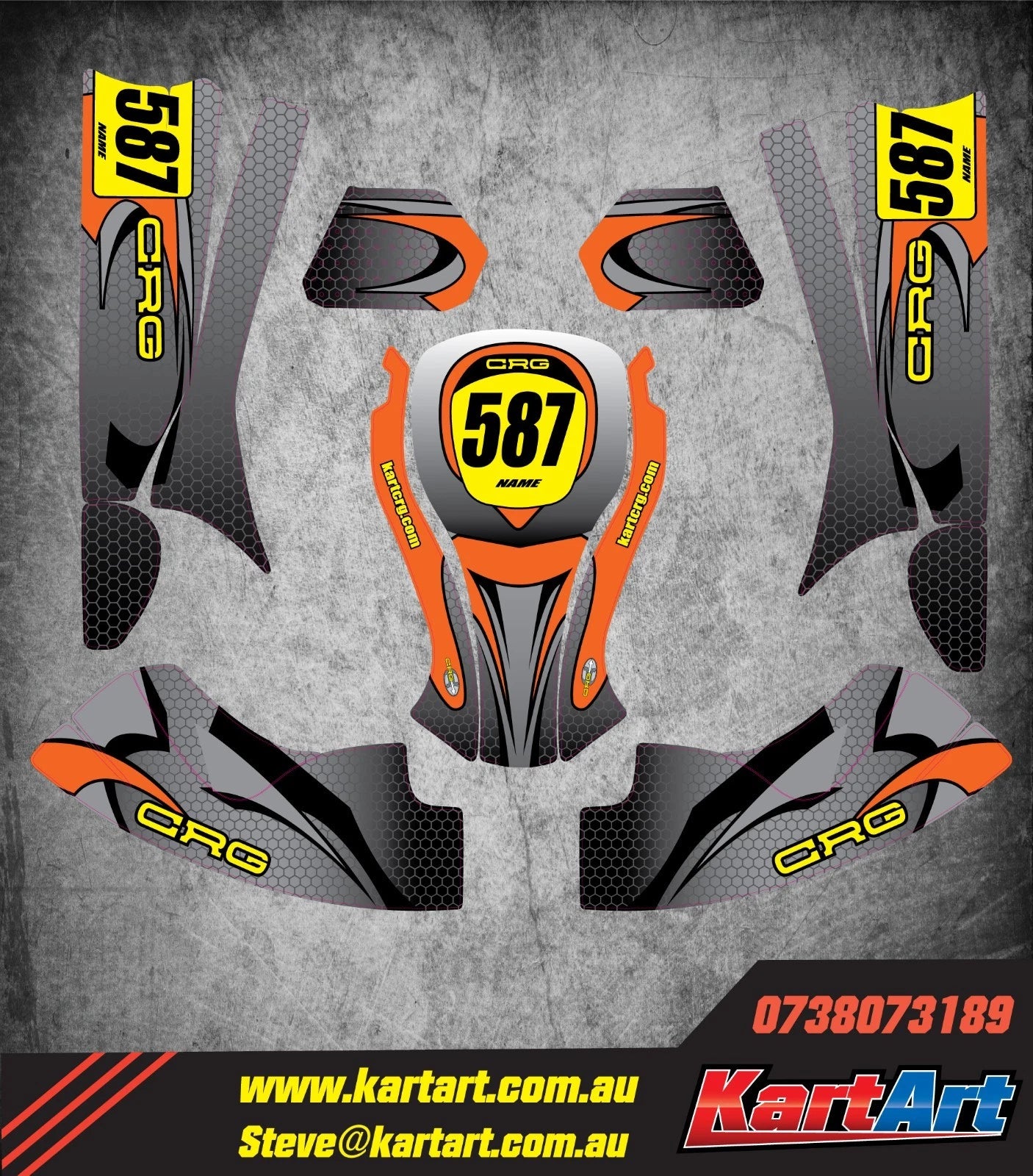 CREEP STYLE KART ART Sticker Kit for EasyKart Senior
